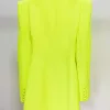 Luxury designer high end branded Fashion Jacket Women Peak Strong Shoulder Double Breasted Long Blazer - Image 4