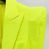 Luxury designer high end branded Fashion Jacket Women Peak Strong Shoulder Double Breasted Long Blazer - Image 5