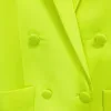 Luxury designer high end branded Fashion Jacket Women Peak Strong Shoulder Double Breasted Long Blazer - Image 6