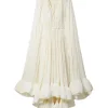 Luxury designer runway Clothing  Elegant Ruffles V-neck Irregular Long maxi Dresse Women 2023 Runway Robes Longues - Image 6
