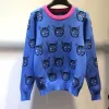 Jacquard Knitted Women Pullover Sweater 2023 Autumn Winter O Neck Long Sleeve Knitwear Top Jumper Ladies Sueters De Mujer - Image 2