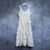 Luxury designer New Staple 3D Floral Dress Heavy duty water-soluble embroidery white cotton ladies dresses - Image 4