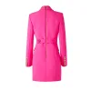 Luxury  Elegant Fluorescent Color Street Lady Blet Blazer Dress Women Quality Chic Dresses - Image 2