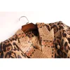Luxury designer Women slim fits Blazer Jacket Unique Snake Pattern PU Leather Jackets - Image 3
