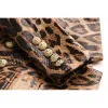Luxury designer Women slim fits Blazer Jacket Unique Snake Pattern PU Leather Jackets - Image 5