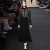 Luxury designer Fashion high end dress Women's Dress Long sleeve Lace Package Hip Elegant Party Black Fishtail Dresses - Image 3