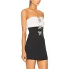 Women Sexy Strapless Backless Bow Tie Crystal Diamonds Mini Bodycon Bandage Dress Elegant Evening Party Dress - Image 2