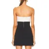 Women Sexy Strapless Backless Bow Tie Crystal Diamonds Mini Bodycon Bandage Dress Elegant Evening Party Dress - Image 3