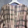 Luxury designer high end Midi Dress Women Runway Vintage Plaid Print A-Line party dress - Image 5