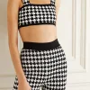 luxury Fashion sexy tube copped tops with High Waist Sexy flare Pants knit two piece set outfits for women - Image 2