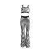 luxury Fashion sexy tube copped tops with High Waist Sexy flare Pants knit two piece set outfits for women - Image 5